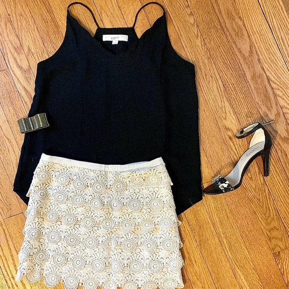 sady + lu • tiered ivory crochet skirt - Picture 6 of 6